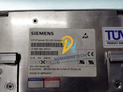 Siemens 6EP1931-2FC01 Technical Specification Sticker Siemens 6EP1931-2FC01 SITOP DC-USV Modul 40 manufacturer specification label showing technical ratings and certifications