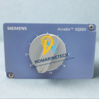 Top view of Siemens Acvatix SQS65 actuator featuring the manual override control knob and position indicator scale numbered 1 to 10