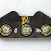 Rear view of Terasaki TDM-6L Plug-In Mounting Block on a white background, revealing the three distinct sets of coiled contacts for connection.
