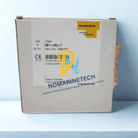 Close-up of the original TURCK factory box label showing Type IM1-12EX-T and Ident-No 7541227 for the isolating switching amplifier.