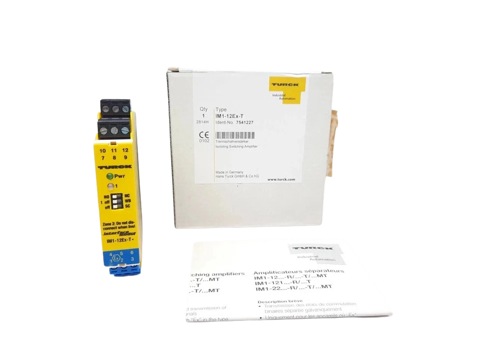TURCK IM1-12EX-T(2) Turck IM1-12Ex-T isolating switching amplifier with original box and manual