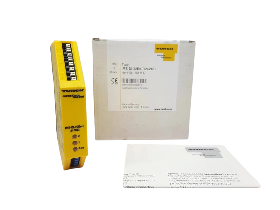 Turck IME-DI-22Ex-T 7541197(3) Turck IME-DI-22Ex-T 7541197 isolating switching amplifier with original box and manual