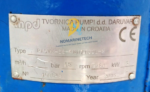 Nameplate of Tvornica Pumpi PASVK-32-4NM/100L-2 marine screw pump.