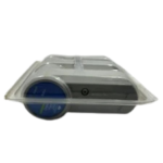 Side profile of a Honeywell CC-PDIL01 Digital Input module in original protective clear blister packaging showing the Honeywell branding
