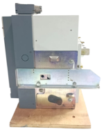 Left side view of ABB SACE Emax E3N32 3200A air circuit breaker showing mounting bracket frame