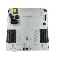 Close-up top-down view of the Automated Logic M0320 panel featuring universal input mappings and compliance markings.