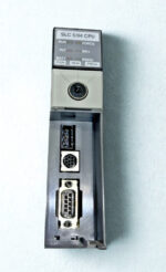 Front view of the Allen-Bradley 1747-L542 SLC 5/04 processor showing communication ports and LED status indicators.