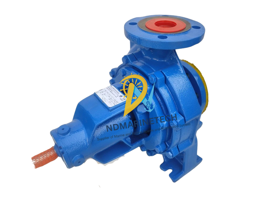 Allweiler NT 65-200 Centrifugal Pump Side view of new Allweiler NT 65-200 centrifugal pump for marine applications