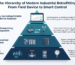 Pyramid diagram showing the four layers of industrial retrofitting from field hardware up to centralized SCADA and predictive analytics.