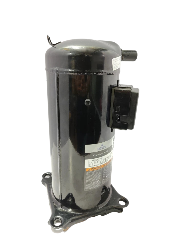 Copeland ZP91KCE-TFD-950 Copeland ZP91KCE-TFD-950 460V 3-Phase scroll compressor full body view with terminal box and mounting feet