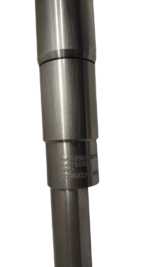Close-up of CorrOcean 2507100-578P-H sand probe body showing laser-etched part number, serial number 11599, and brand identification on the metallic housing.