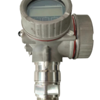 Endress+Hauser 71082677 Levelflex FMP57 guided wave radar level transmitter featuring a dual-chamber aluminum housing with integrated LCD interface window and heavy-duty 316L stainless steel process connection thread.