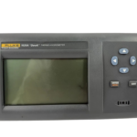 Front view of Fluke 1620A DewK digital thermometer hygrometer display base station with navigation keypad