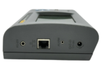 Fluke 1620A DewK back panel interfaces showing RS-232 serial Ethernet port alarm and 12V DC power terminals