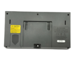 Rear casing of Fluke 1620A DewK Thermo-Hygrometer display showing battery compartment and safety labels