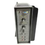 Front faceplate featuring test selector knob, manual voltage dial, and diagnostic indicators of GCI 7359-2400-424