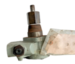 HP Technik NVBHRG fuel oil pump side profile with attached part specification tag
