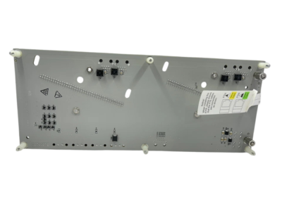 Honeywell CC-TFB412 PWA 51308311-275 - Reverse View Rear soldered side of the Honeywell CC-TFB412 printed wiring board assembly featuring plastic standoff spacers and an FTE connection wiring advisory label.