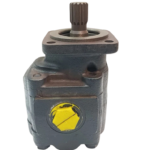 View of the Ingersoll Rand commercial pump with a yellow protective cap installed in the port.