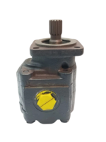 View of the Ingersoll Rand commercial pump with a yellow protective cap installed in the port.