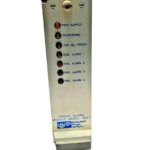 Front faceplate panel of the Integrated Power Systems Engine Alarm Module Model 2641 with indicator LEDs for PWR Supply, Overcrank, Low Oil Press, and Engine Alarms 1-4.