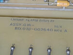 Close-up of Integrated Power Systems Engine Alarm Display PCB board markings showing part number BD 018-002640 Rev A.