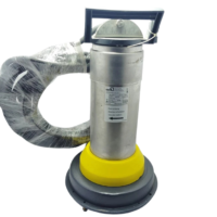 KSB AMA-Drainer A 522 ND/11 industrial submersible motor pump with wrapped heavy-duty power cable on a black background.