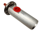 Reconditioned Leistritz L3MF-60/96 marine fuel oil transfer pump assembly with standard mounting flange and side-by-side ports.