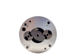 Internal view of Leistritz triple screw pump fluid cavity profile showcasing the central power rotor and two idler spindles.