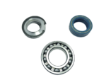 Leistritz L3MF service kit 5601322 core parts assembly showing the mechanical shaft seal ring, internal circlip, and premium radial ball bearing.