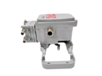 Masoneilan Dresser 8012-4C pneumatic valve positioner side profile showing conduit connection and mounting bracket
