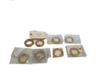 NOV Varco 718636 Repair Kit metallic valve rings and sealing gaskets laid out in individual protective plastic packaging with part number tags.