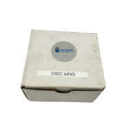 New Octant Innovations CICC VAV2 controller packed inside original manufacturer shipping box with logo label