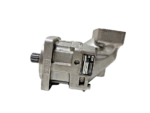 Parker F12-040-MS-SV-S-000-000-0 hydraulic motor side view showing mounting body and identification label