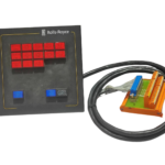 Rolls-Royce Controller 800388 1001 marine automation interface module panel with alarm status indicator grid and connected Weidmüller D-sub breakout terminal block