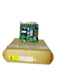 Sperry Marine T65810812-6 New in Original Box New Sperry Marine T65810812-6 Rev C 10KW Modulator PCB resting on an original Northrop Grumman factory cardboard box with visible serial number labels.
