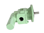 Side profile of Steimel SF2-8KRD industrial marine gear pump highlighting fluid port connection