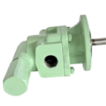 Side profile of Steimel SF2-8KRD industrial marine gear pump highlighting fluid port connection