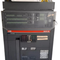 ABB Sace E2 20 2000A 3P air circuit breaker front view with PR121 trip unit and push buttons