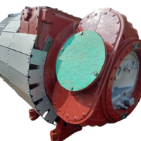 Full side angle profile of genuine ABB VTR 454 P 32 marine turbocharger unit with insulated casing and blanking covers