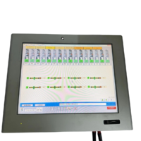 ASEM HT2200 fanless industrial panel PC running HMI automation control interface screen.