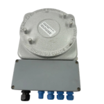 Allen Bradley 1797-PS1E SER B FlexEx power supply top view with cable glands.