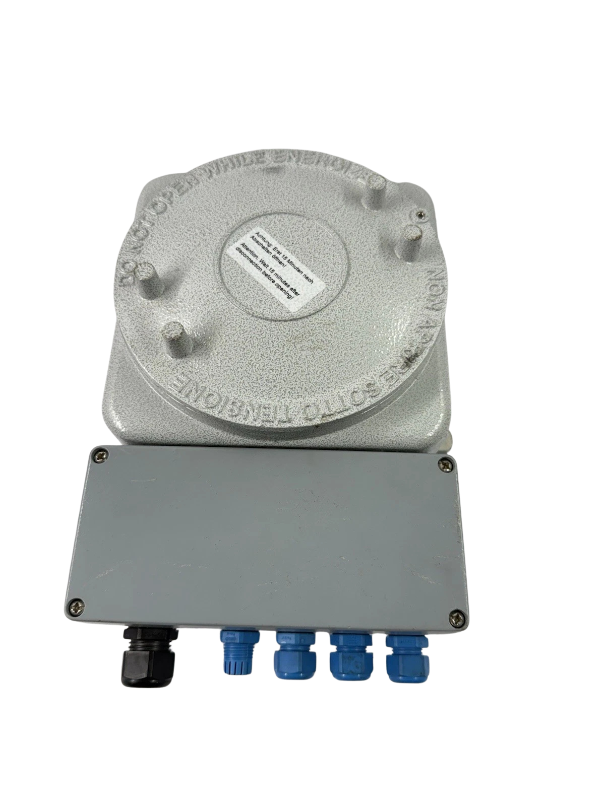 Allen Bradley 1797-PS1E SER B1 Allen Bradley 1797-PS1E SER B FlexEx power supply top view with cable glands.