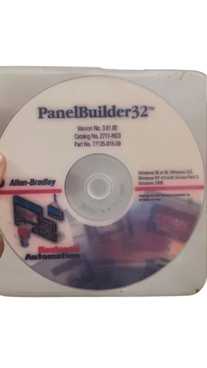 Allen Bradley PanelBuilder32 2711-ND3 Allen Bradley PanelBuilder32 Version 3.81.00 2711-ND3 CD software disc