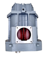 Atlas Copco 1616725681 screw air end suction port flange showing internal rotor housing
