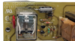 Blickman SS106-120 liquid level sensor circuit board closeup showing Omron relay and LBL-OS200-120AC markings.