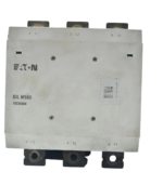 Front view of Eaton DILM580 XTCE580N 3-pole 580A vacuum contactor with L1-L2-L3 line and T1-T2-T3 load busbar terminals