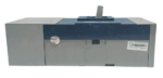 Side profile view of Federal Electric S400 400A circuit breaker with terminal covers fitted