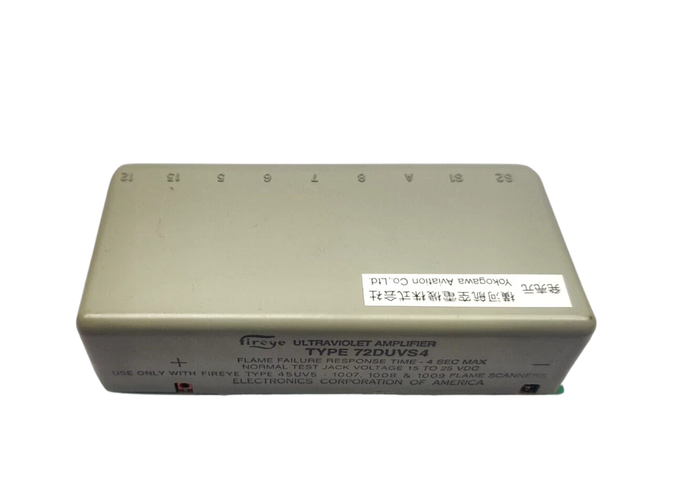 Fireye 72DUVS4 Ultraviolet Amplifier Fireye 72DUVS4 ultraviolet amplifier unit for industrial burner management systems