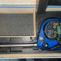 Honeywell HERMetic UTImeter Gtex portable gauging tape in protective wooden storage case